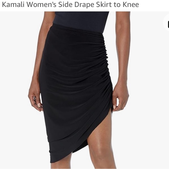 Norma Kamali Dresses & Skirts - Norma Kamali New! w/tags! Diana shirred knee length lycra skirt size S.